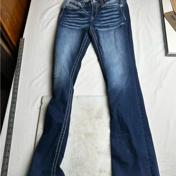 Miss Me Women’s Dark Blue Bootcut Jeans - Classic Denim - Picture 1 of 10